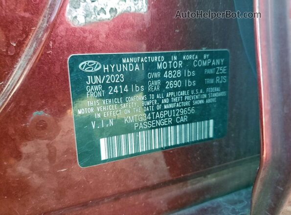 KMTG34TA6PU129656 2023 GENESIS G70 Red Շարժիչի բաժամունքի տեսք