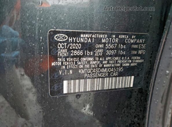 KMTGC4SD4MU045195 2021 GENESIS G80 Gray ძრავის განყოფილების ხედი