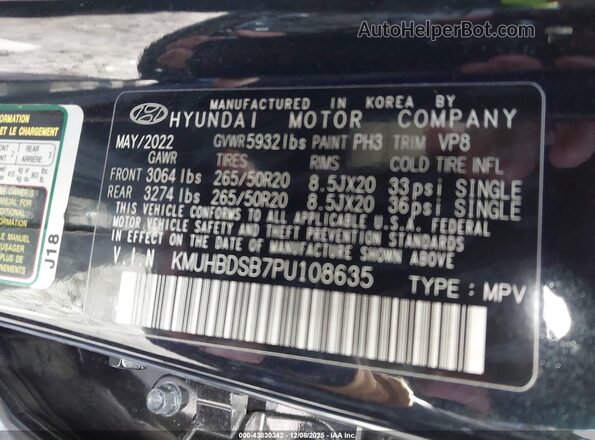 KMUHBDSB7PU108635 2023 GENESIS GV80 Черный 