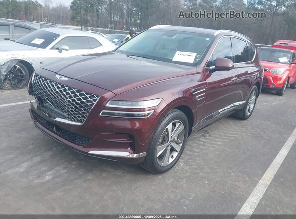 KMUHCESC5MU044005 2021 GENESIS GV80 Maroon Front left
