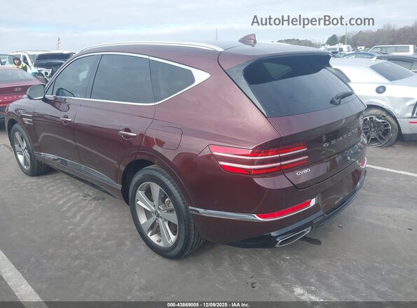 KMUHCESC5MU044005 2021 GENESIS GV80 Maroon Rear left