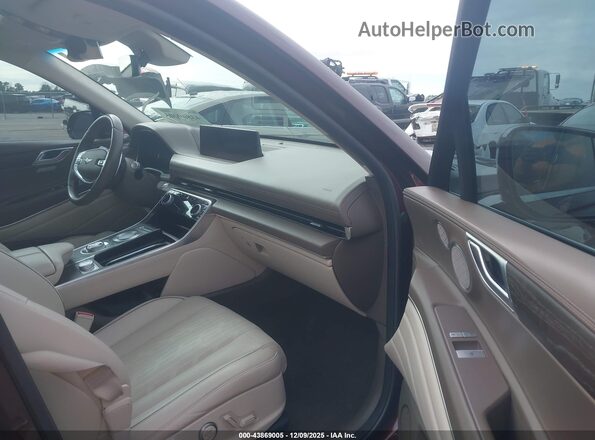 KMUHCESC5MU044005 2021 GENESIS GV80 Maroon Front interior view
