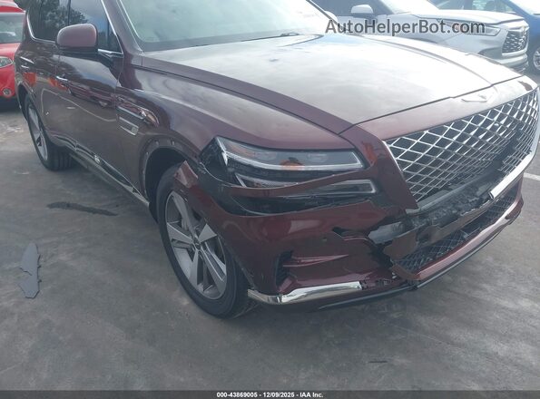 KMUHCESC5MU044005 2021 GENESIS GV80 Maroon Front view