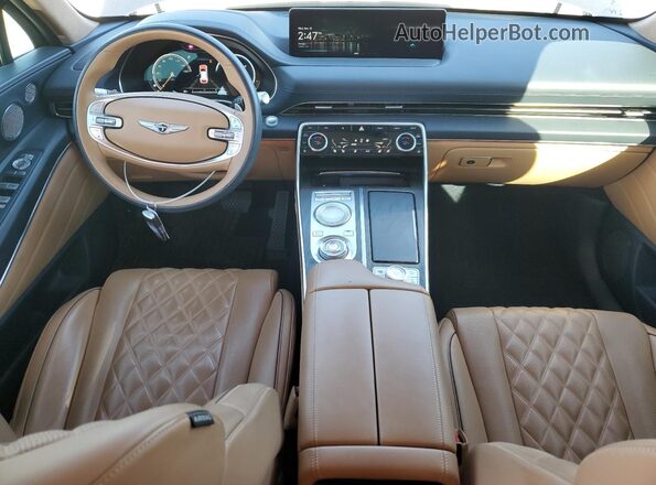 KMUHCESC7MU061596 2021 GENESIS GV80 Gray Widok deski rozdzielczej