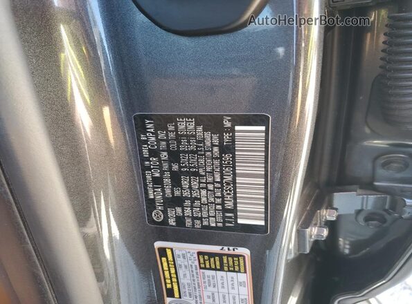 KMUHCESC7MU061596 2021 GENESIS GV80 Gray Widok naklejki z numerem VIN