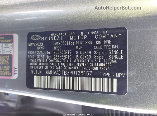 KMUMADTB7PU138167 2023 GENESIS GV70 Silver Engine compartment view
