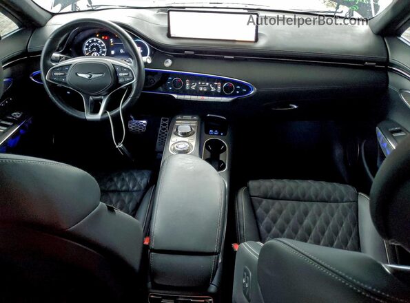 KMUMCDTC5PU129888 2023 GENESIS GV70 Black Widok deski rozdzielczej