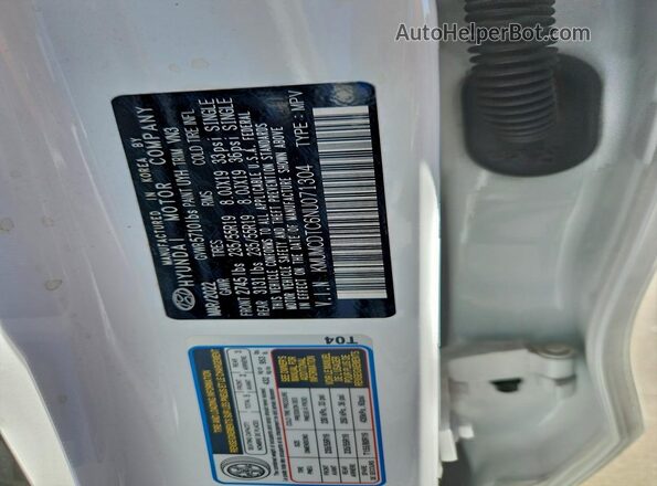 KMUMCDTC6NU071304 2022 GENESIS GV70 White Вид підкапотного простору