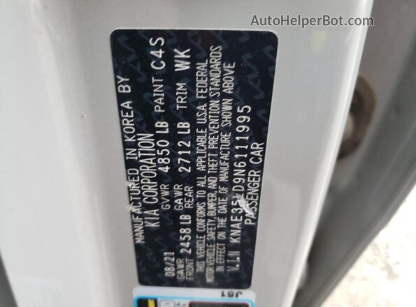 KNAE35LD9N6111995 2022 KIA STINGER Серебряный Вид подкапотного пространства