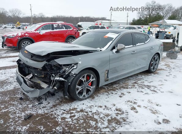 KNAE45LC2L6074077 2020 KIA STINGER Gray Przód lewy