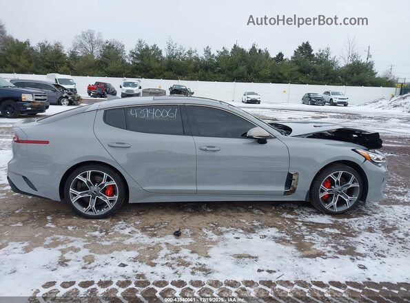 KNAE45LC2L6074077 2020 KIA STINGER Gray Widok wnętrza z tyłu