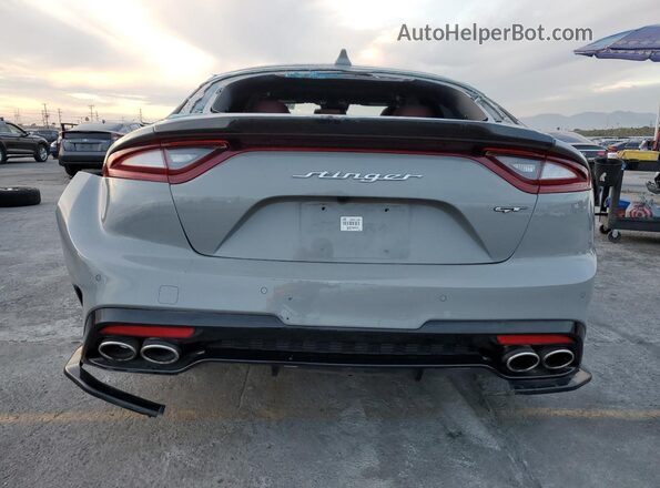 KNAE45LC4L6082925 2020 KIA STINGER Gray Rear view