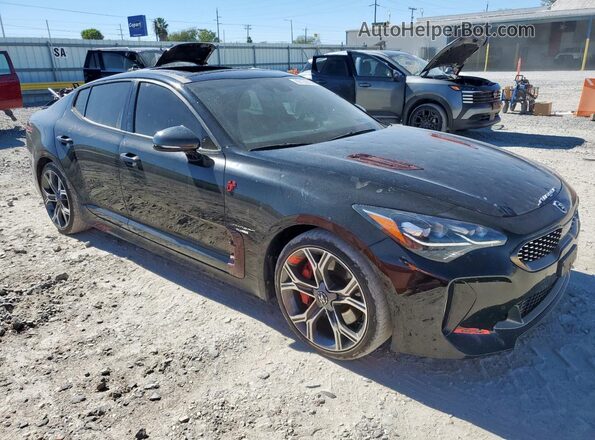 KNAE45LC4M6089925 2021 KIA STINGER Black Front right