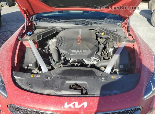KNAE55LC4P6122763 2023 KIA STINGER Red Вид задньої частини салону