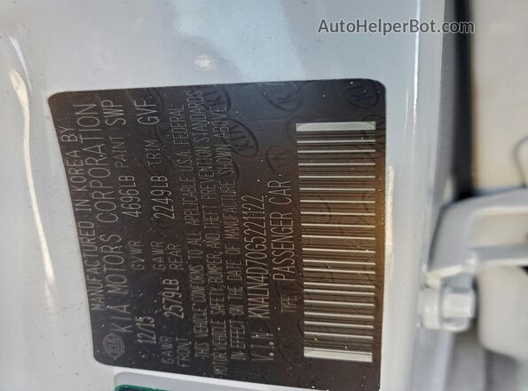 KNALN4D70G5221122 2016 KIA CADENZA White Widok komory silnika