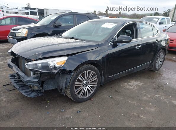 KNALN4D73G5221325 2016 KIA CADENZA Black Przód lewy