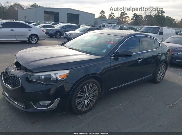 KNALN4D76G5216362 2016 KIA CADENZA Black Vista tres cuartos delantera izquierda