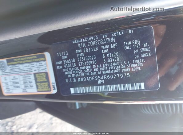 KNDADFS54R6027975 2024 KIA EV9 Black Շարժիչի բաժամունքի տեսք