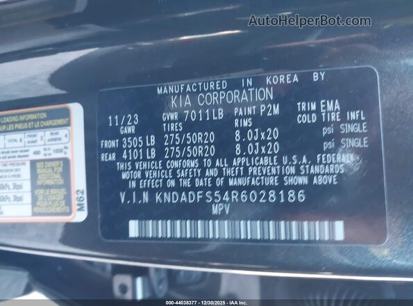 KNDADFS54R6028186 2024 KIA EV9 Gray ძრავის განყოფილების ხედი