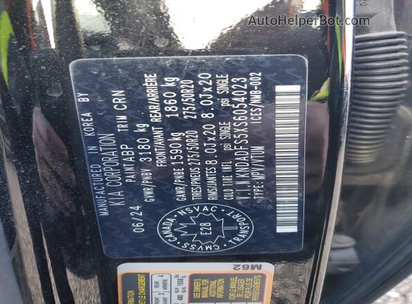 KNDADFS5XS6054023 2025 KIA EV9 Black VIN sticker view