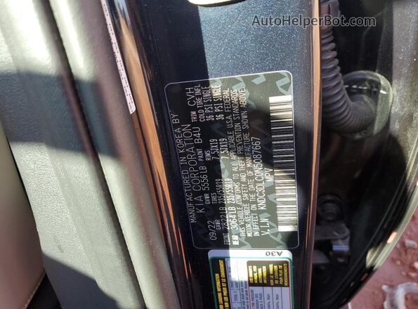 KNDC3DLC0N5087667 2022 KIA EV6 Gray VIN sticker view