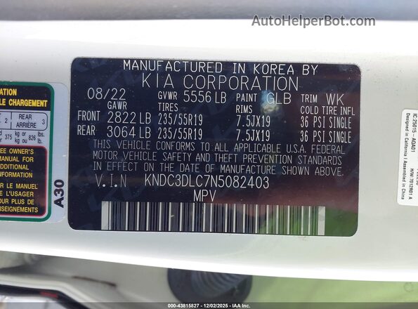 KNDC3DLC7N5082403 2022 KIA EV6 Beige Շարժիչի բաժամունքի տեսք