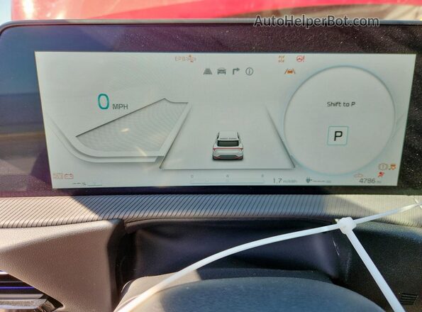 KNDC5DLE5R5205990 2024 KIA EV6 Red Widok zestawu wskaźników