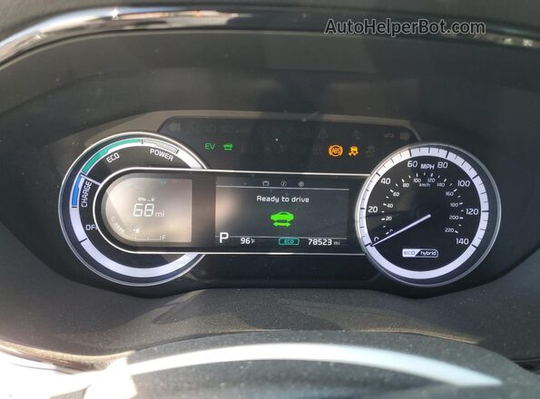 KNDCB3LC3M5471809 2021 KIA NIRO White Widok zestawu wskaźników