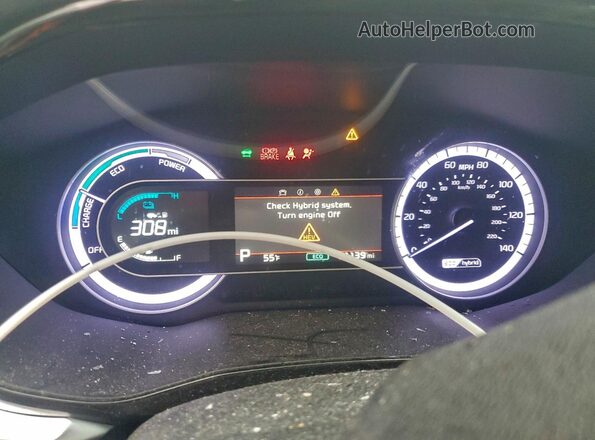 KNDCB3LC7L5396000 2020 KIA NIRO Blue Instrument cluster view
