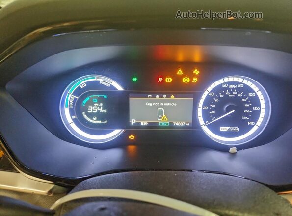 KNDCB3LC9M5471328 2021 KIA NIRO White ხელსაწყოთა პანელის ხედი