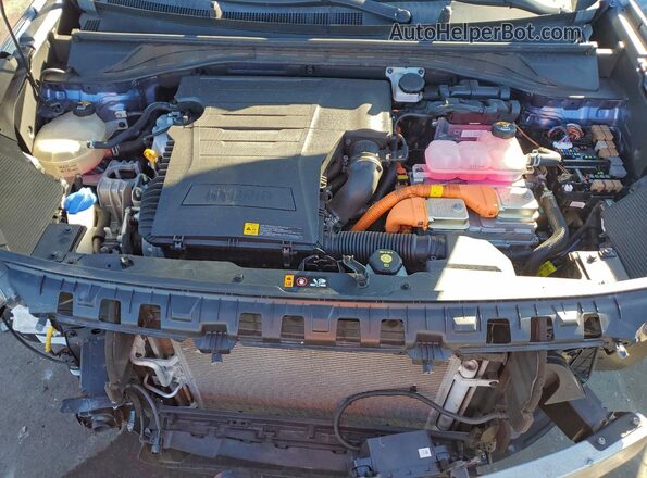KNDCC3LC5M5468231 2021 KIA NIRO Blue ძრავის განყოფილების ხედი