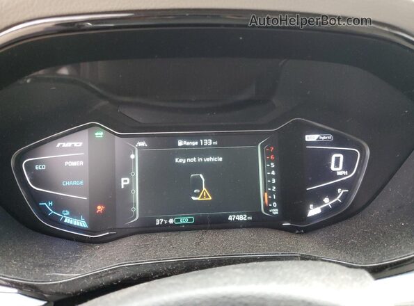 KNDCE3LC1M5483514 2021 KIA NIRO White Vista del cuadro de instrumentos