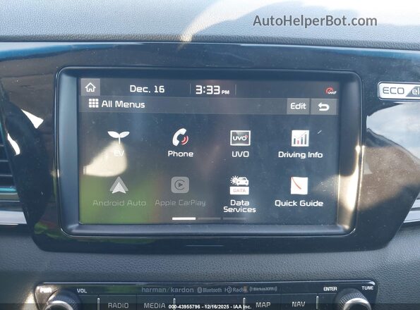 KNDCE3LG7K5028859 2019 KIA NIRO EV White 