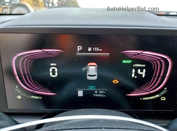 KNDCP3LE2P5091500 2023 KIA NIRO Белый Вид щитка приборов