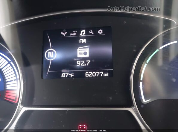 KNDJX3AE2G7007593 2016 KIA SOUL EV White Widok zestawu wskaźników