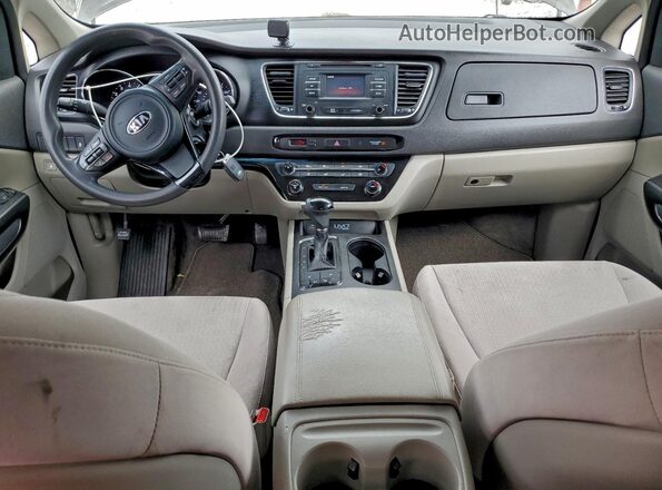 KNDMB5C10G6134866 2016 KIA SEDONA Коричневый Вид панели приборов