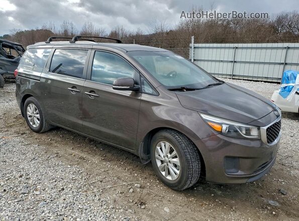 KNDMB5C10G6134866 2016 KIA SEDONA Коричневый Передняя правая четверть