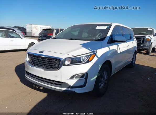 KNDMB5C14L6624902 2020 KIA SEDONA White წინა მარცხენა ხედი სამი მეოთხედიდან