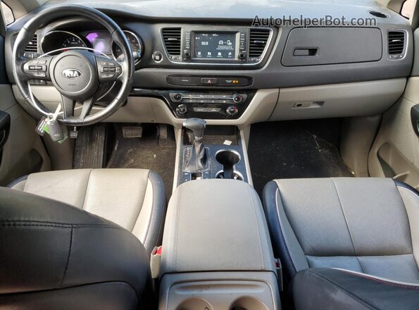 KNDMB5C15K6517663 2019 KIA SEDONA Black წინა პანელის ხედი