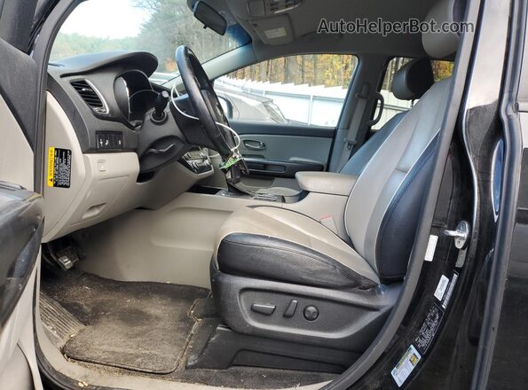 KNDMB5C15K6517663 2019 KIA SEDONA Black წინა სალონის ხედი