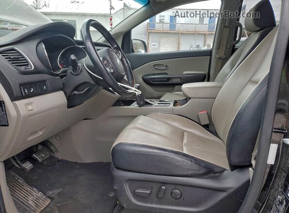 KNDMB5C16K6562272 2019 KIA SEDONA Black წინა სალონის ხედი