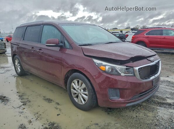 KNDMB5C18G6102604 2016 KIA SEDONA Бордовый Передняя правая четверть