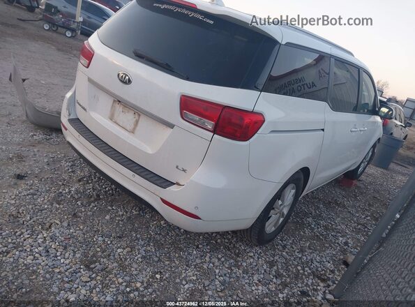 KNDMB5C18G6103705 2016 KIA SEDONA Белый Задняя правая четверть