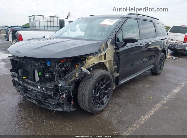 KNDNE5KA9S6033654 2025 KIA CARNIVAL MPV HYBRID Black წინა მარცხენა ხედი სამი მეოთხედიდან
