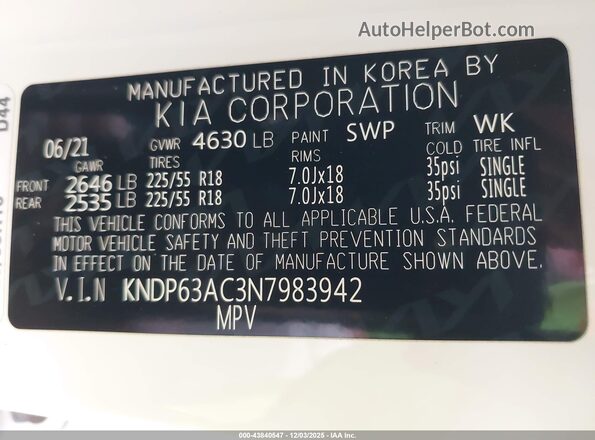 KNDP63AC3N7983942 2022 KIA SPORTAGE White Engine compartment view