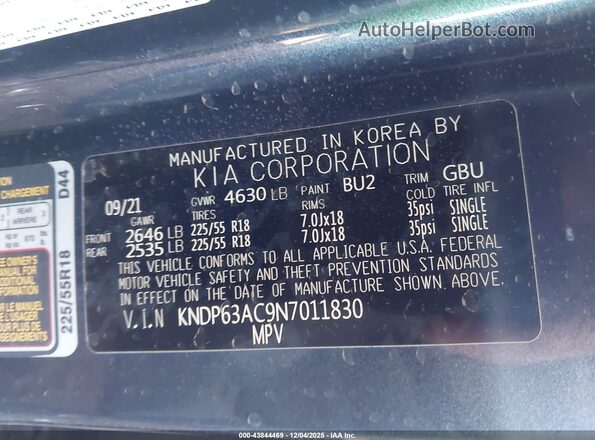 KNDP63AC9N7011830 2022 KIA SPORTAGE Blue Widok komory silnika