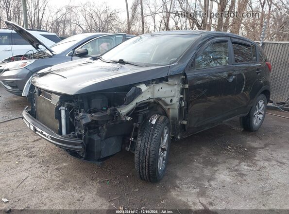 KNDPBCAC4G7856874 2016 KIA SPORTAGE Black Առջևի ձախ երեք քառորդ տեսարան