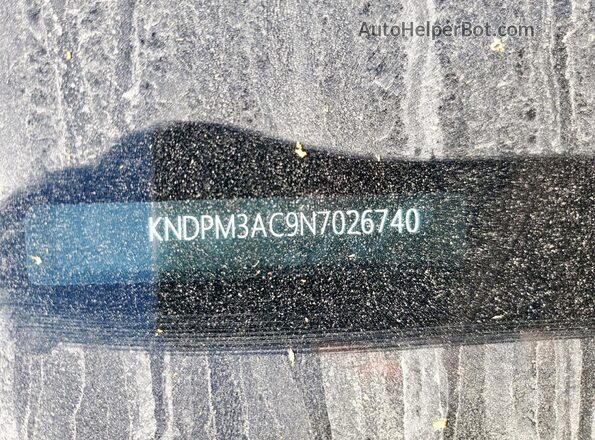 KNDPM3AC9N7026740 2022 KIA SPORTAGE White Вид наклейки з VIN-кодом