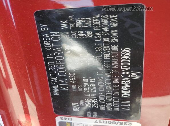 KNDPM3ACXN7009686 2022 KIA SPORTAGE Red Engine compartment view