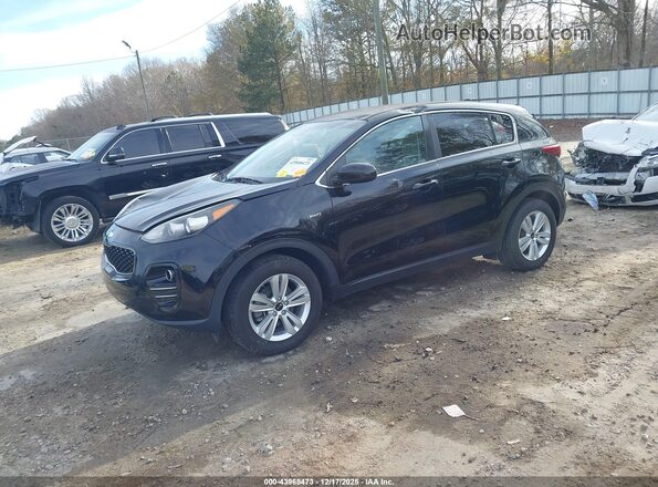 KNDPMCAC0J7436207 2018 KIA SPORTAGE Black წინა მარცხენა ხედი სამი მეოთხედიდან